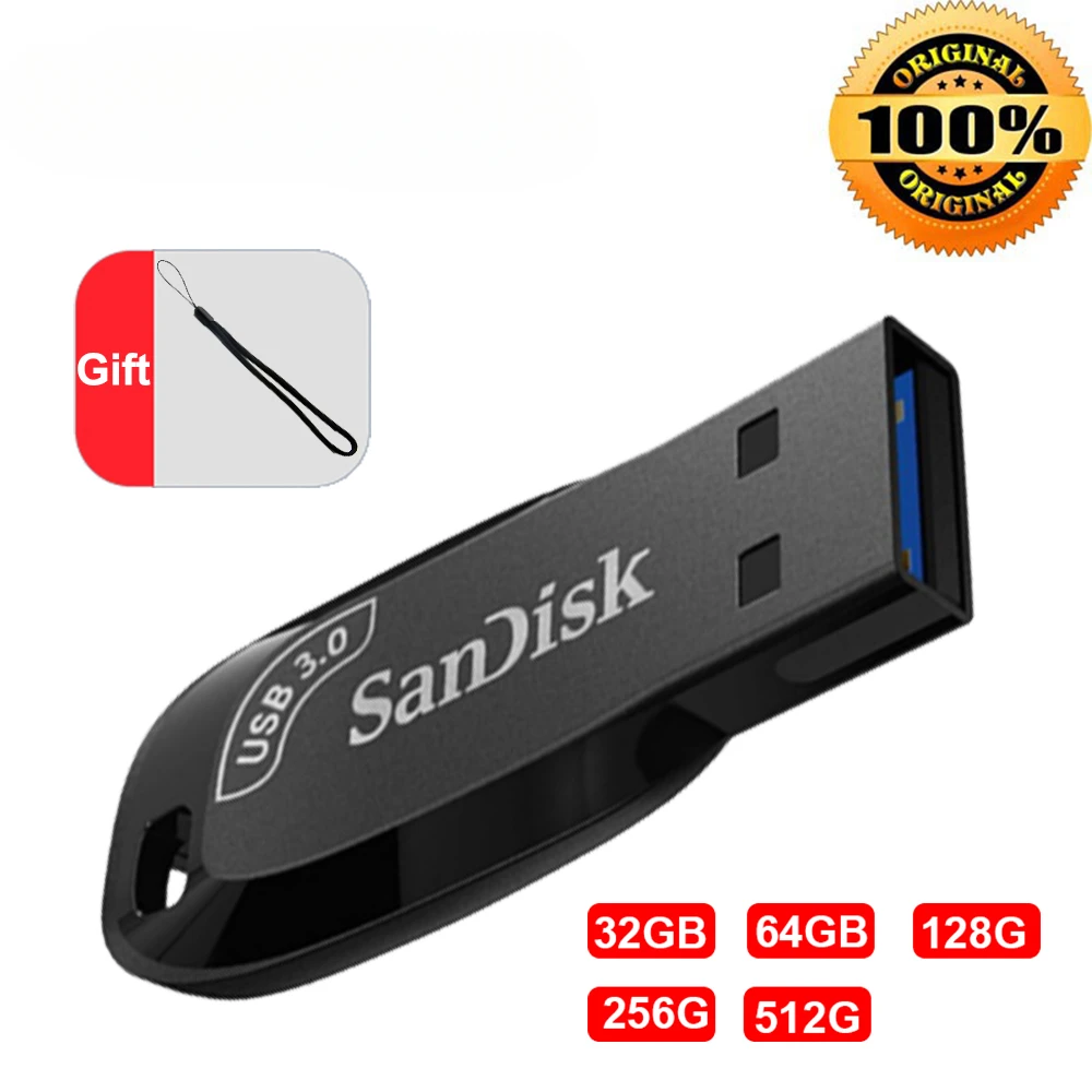 Sandisk – Mini Clé Usb 3.0 Cz410, Support À Mémoire De 32gb 64gb 256gb  128gb 100 Gb, Lecteur Flash, Disque U Noir, Vitesse De Lecture Max Mo/s -  Usb Lecteurs Flash - AliExpress