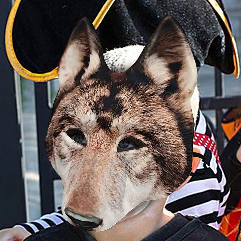 Wolf Head Masque Scary Horror Masque Animal Mardi Gras Masquerade For Halloween Cosplay Costume