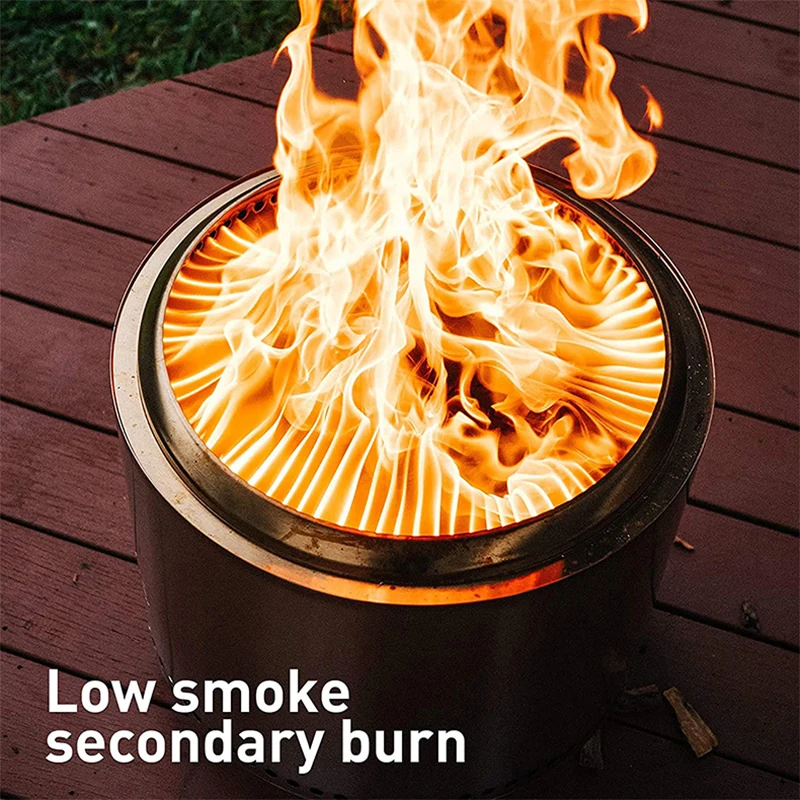 Quality Stainless Steel Portable Smokeless Brazier With Bottom Stand Fire Pit Outdoor 화롯대