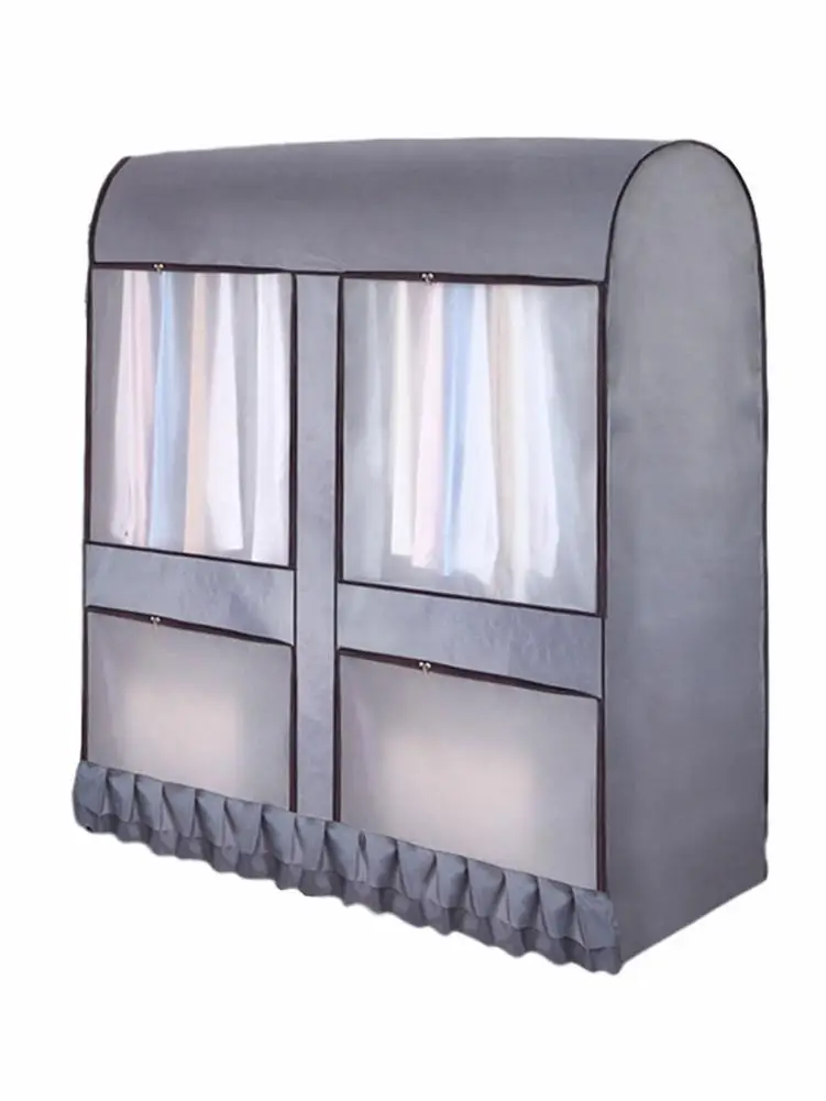 

Clear Wardrobe Dust Cover Oxford Cloth Clothes Rack Cover Rack Clothing Protector Moisture Waterproof Hanging Garment Suit Bag
