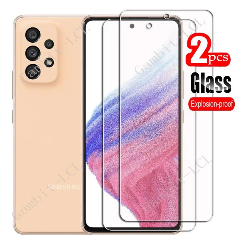 

2PCS FOR Samsung Galaxy A53 5G 6.5" Tempered Glass Protective SM-A536B A536U A5360 Phone Protection Screen Protect Film Cover