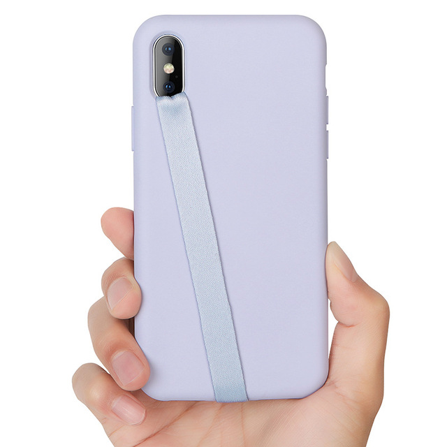 Phone Elastic Bandage Wristband Finger Holder Phone Lanyard PU Leather Grip One Hand Anti Slip Cartoon Phone Holder Strap