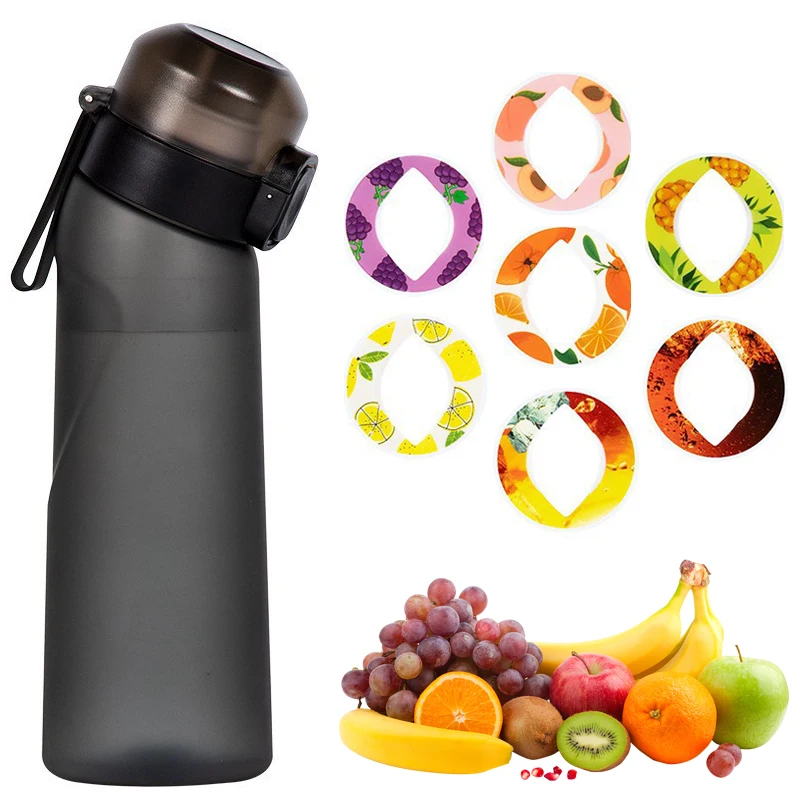 

Flavored Water Bottle 650ml Sports Drink Water Bottle with Fruity Flavor Pods Outdoor Sports Cup Portable Fitness Water Cup