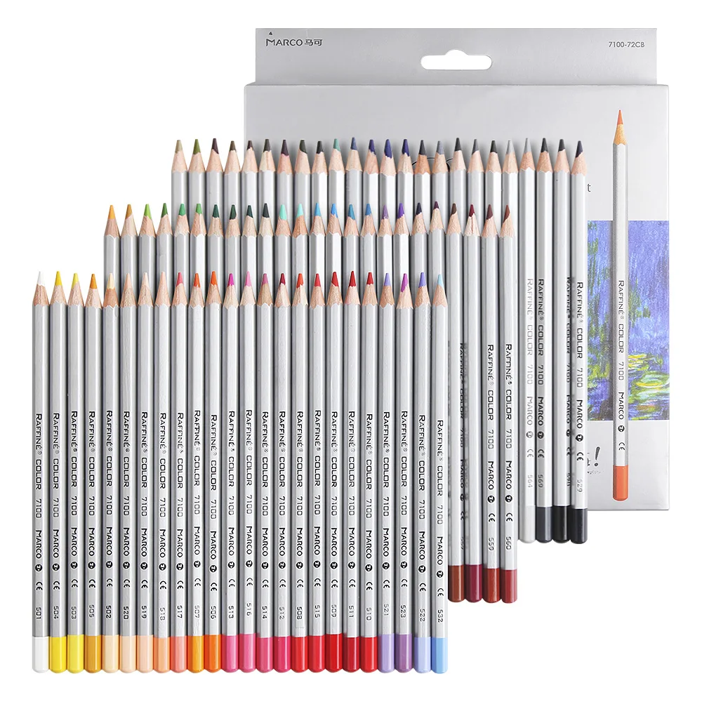 Marco Raffine crayons De couleur en bois Lapis De Cor, 48/72 crayons