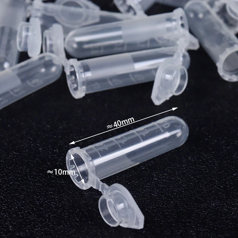 Laboratory Container Transparent Micro Plastic 2ML Centrifuge Tube Test Tube Snap Lid Laboratory Supplies
