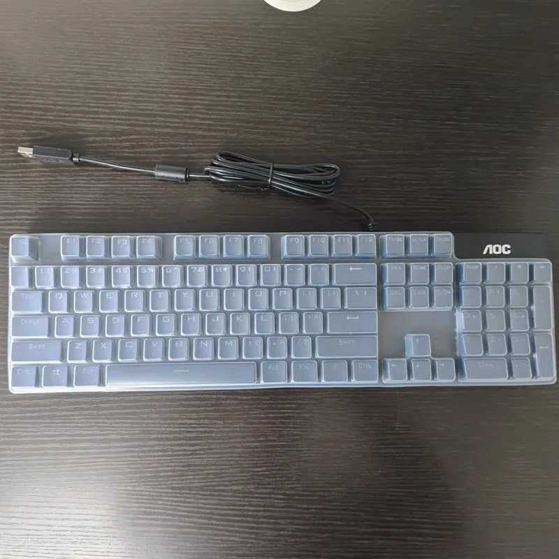 기계식 게이밍 키보드 실리콘 투명 커버 스킨 보호대 가드, AOC GK410 GK420 GK430 GK530