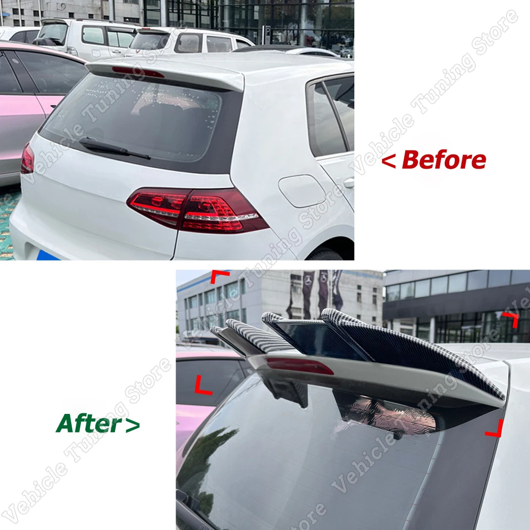 차량용 리어 트렁크 스포일러, VW 골프 MK7 MK7.5 TSI TDI 표준 2013-2019, ABS 플라스틱 윙 립