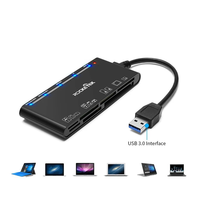 USB 3.0 multifunkce karta čtečka CF/XD/MS/SD/TF karta sedm v jedna USB karta čtečka 5gbps pro PC notebook příslušenství