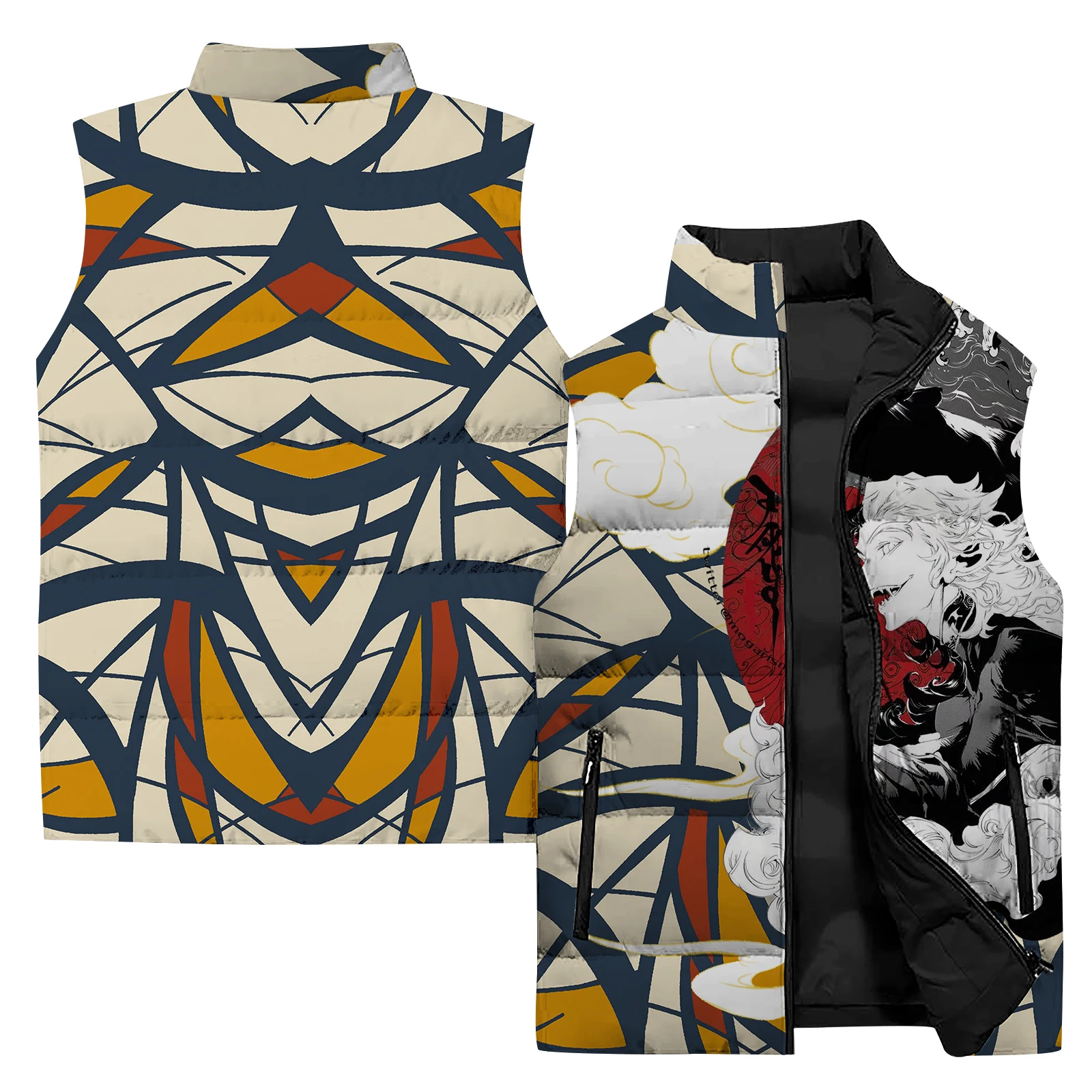 thumbnail image 1 of Chaleco estampado elegante, chalecos deportivos de ocio para hombres, camisetas de hombre de moda, chaleco de viento frío cómodo y versátil, ropa de trabajo, 1 of 5