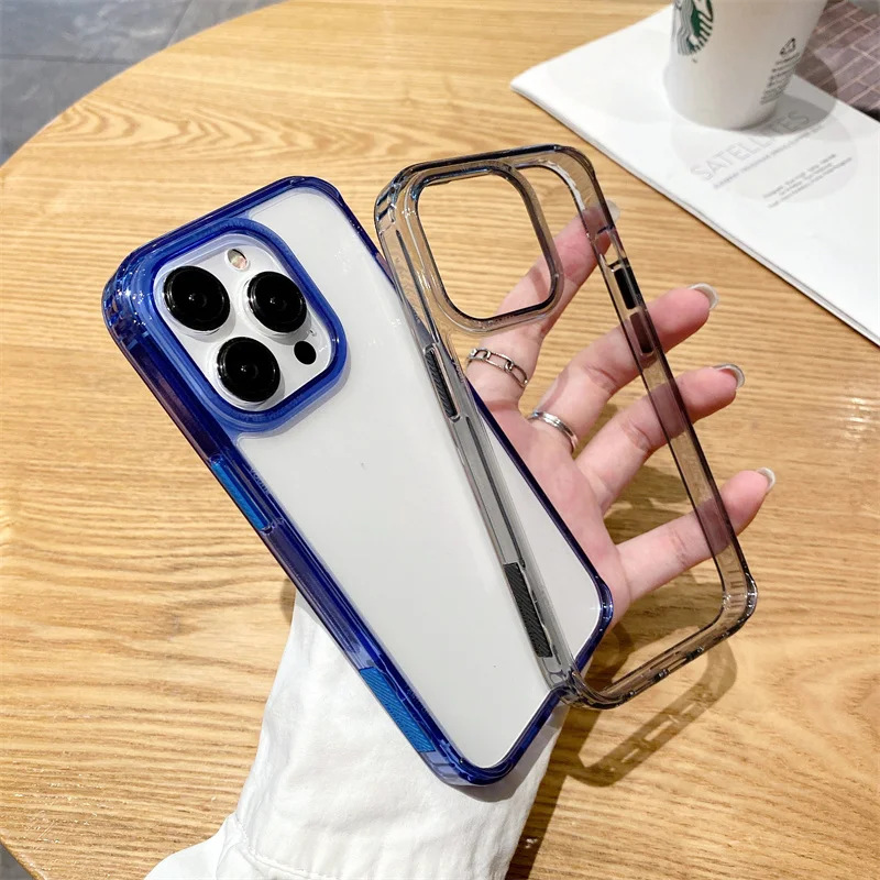 

Premium Transparent Case For iPhone 15 Plus 14 Pro Max Clear Cover Military Grade Drop Resistant Anti-Fingerprint Anti-Yellow