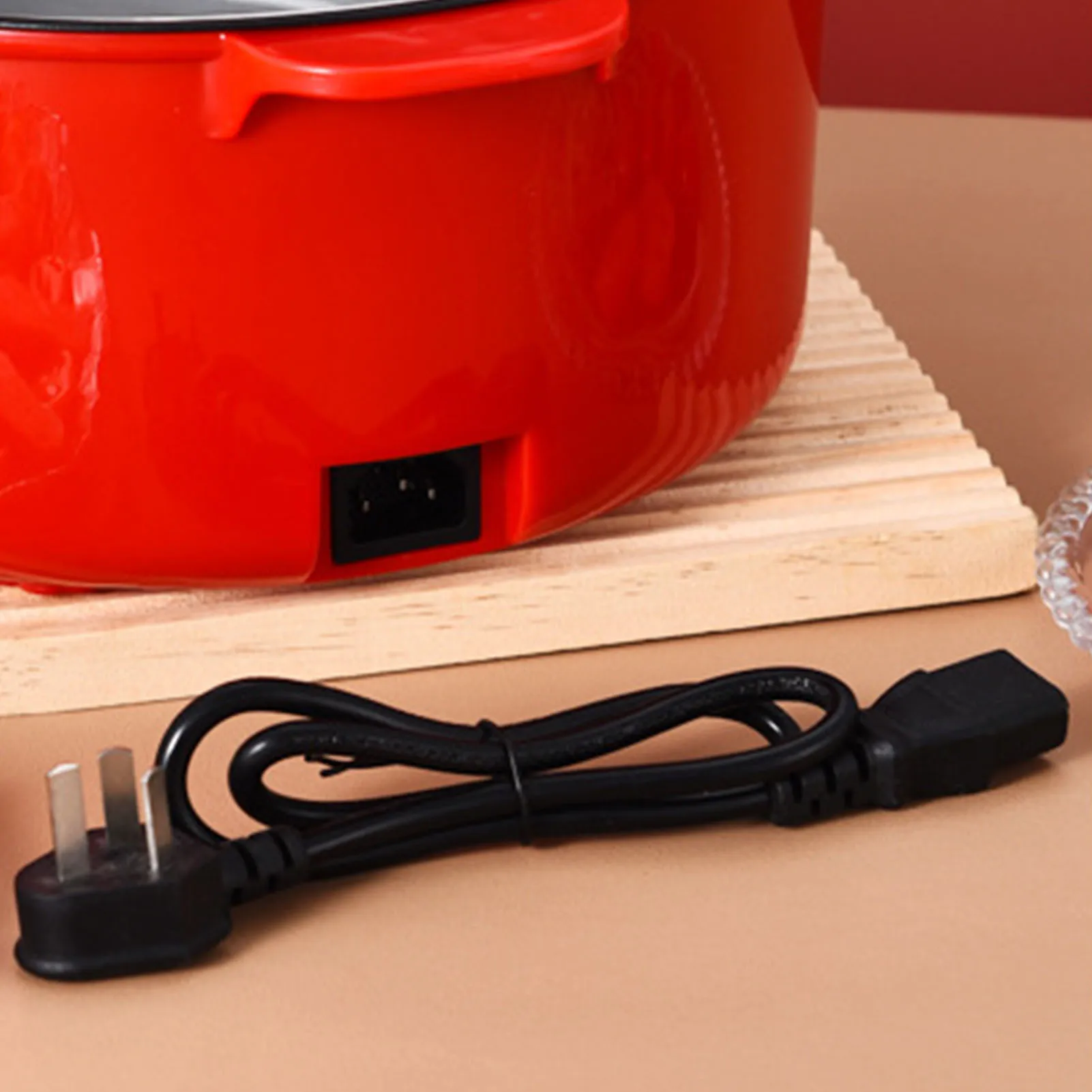 Electric Pot 2.3L 400‑800W 3 Gear Knob Control Non Stick Electric Hot Pot Electric Cooker 5
