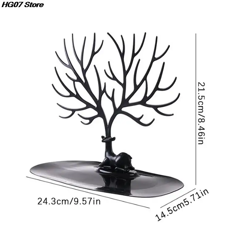 Jewelry Display Stand Tray Tree Storage Racks Earrings Necklaces Rings Jewelry Boxes Case Desktop Organizer Holder Make Up Decor