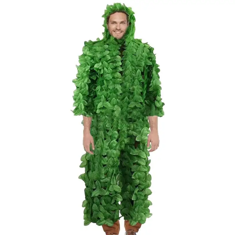 

Ghillie костюм для мужчин Ghillie костюм с 3D лесными камуфляжными зелеными листьями легкие дышащие золотые костюмы для мужчин охота