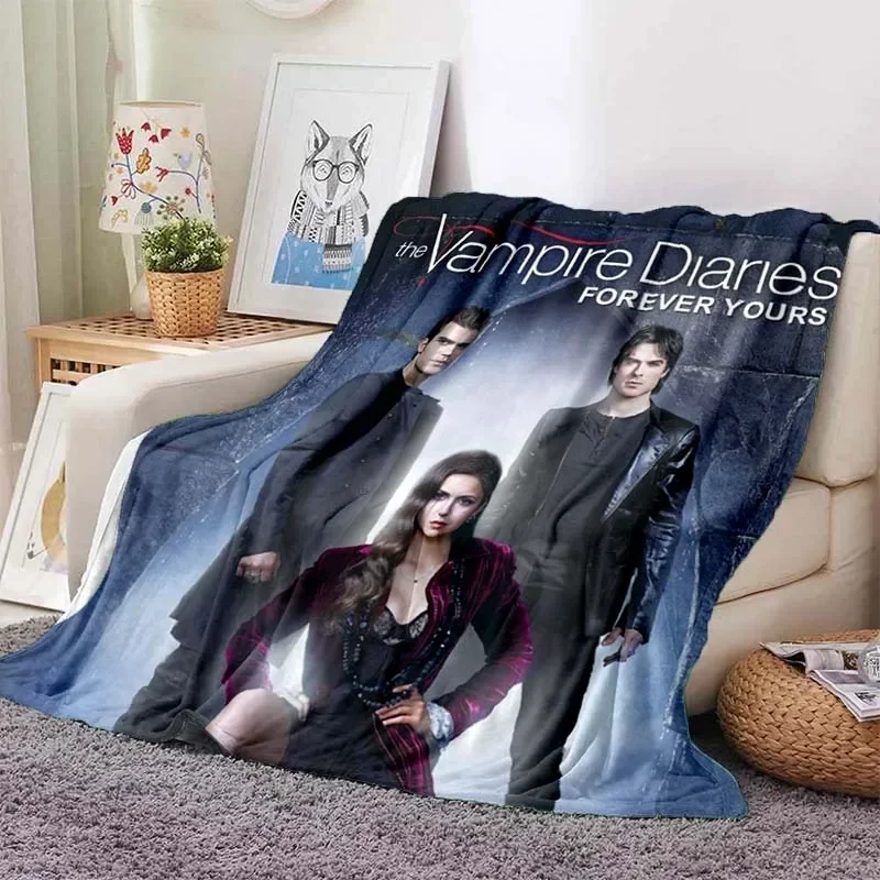 TheVampireDiaries3Dprintingflannelplushblanketbedspreadlazy