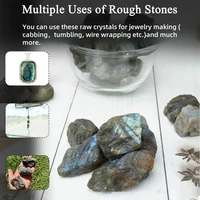 Pierre de labradorite naturelle brute en vrac, adaptée au culbutage, au meulage, au polissage et à la décoration de la maison ou du bureau. 4