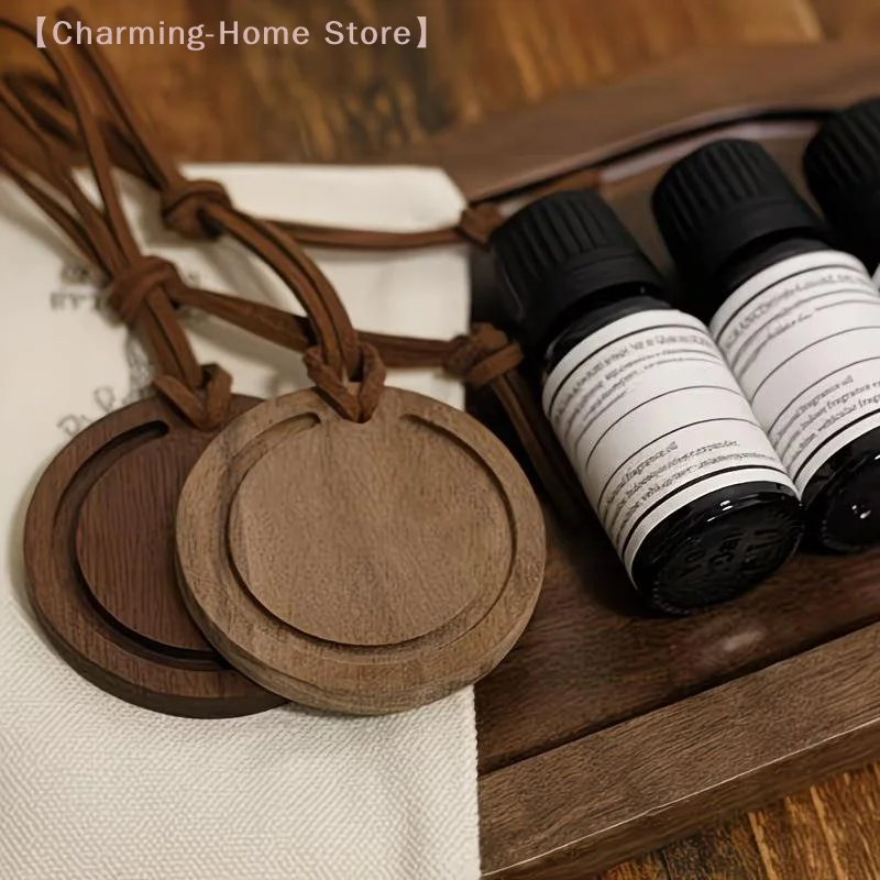 Elegant Wooden Essential Oil Car Diffuser - Minimalist Fragrance Accessory