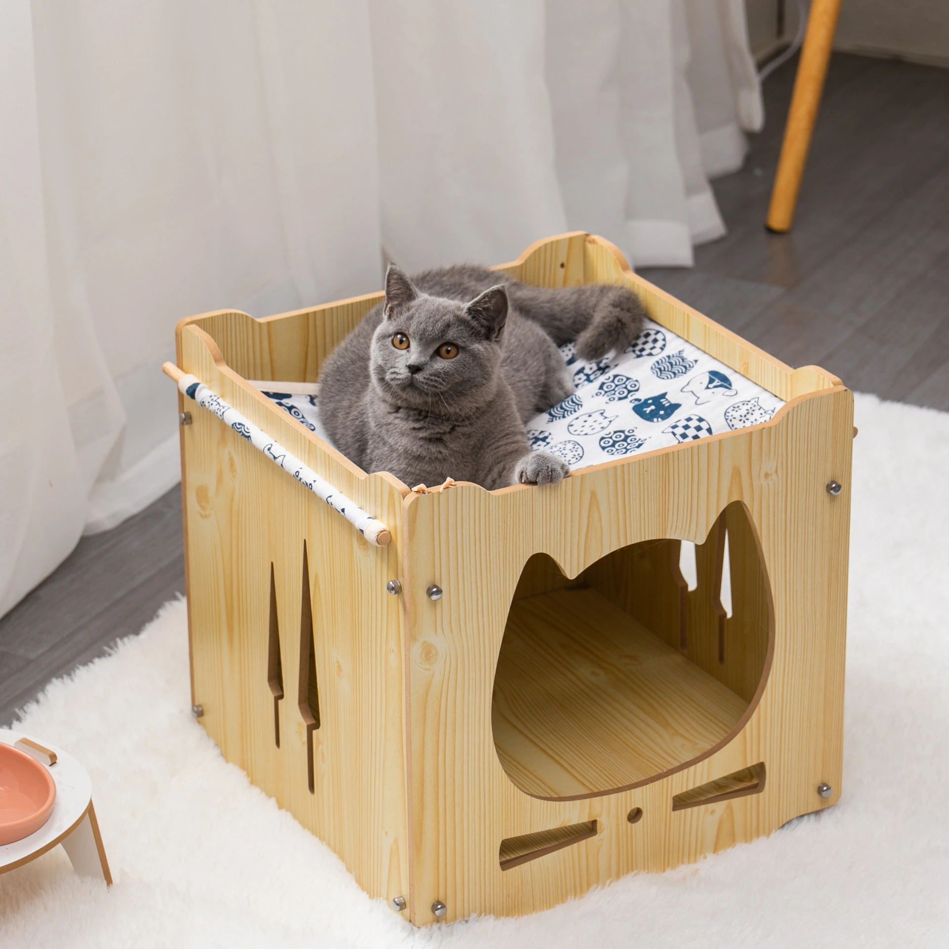 Diy Cat Nest Cat Hammock Cat's Villa Cat Cat House Closed Cat