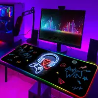 Gamepad pattern Mouse Pad XXL RGB Gaming MousePad HD Gamer Accessories Large LED Light MousePads PC Computer Carpet With Backlit - Image 3