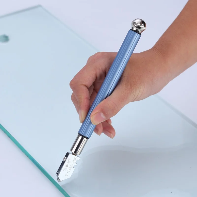 

2-10mm Glass Cutter Roller Diamond Tip Antislip Carbide Metal Plastic Handle Oil Feed Cutting Tool Ceramic Tile DIY Cutter