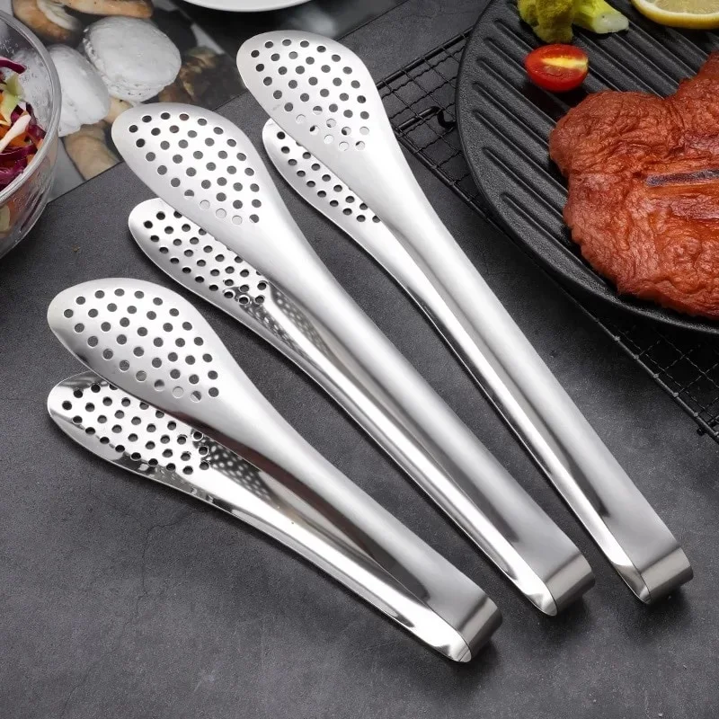 스테인레스 스틸 음식 집게, 주방 액세스 용품, 뷔페 요리 도구, 열 방지 패스..