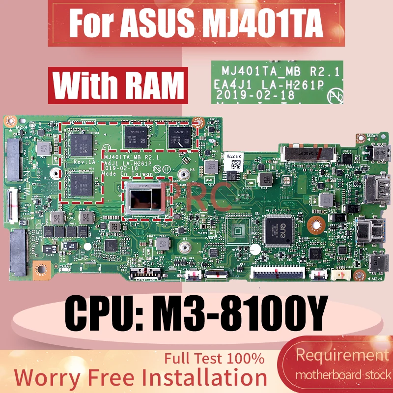 

Материнская плата для ноутбука ASUS MJ401TA LA-H261P SRD23 с оперативной памятью