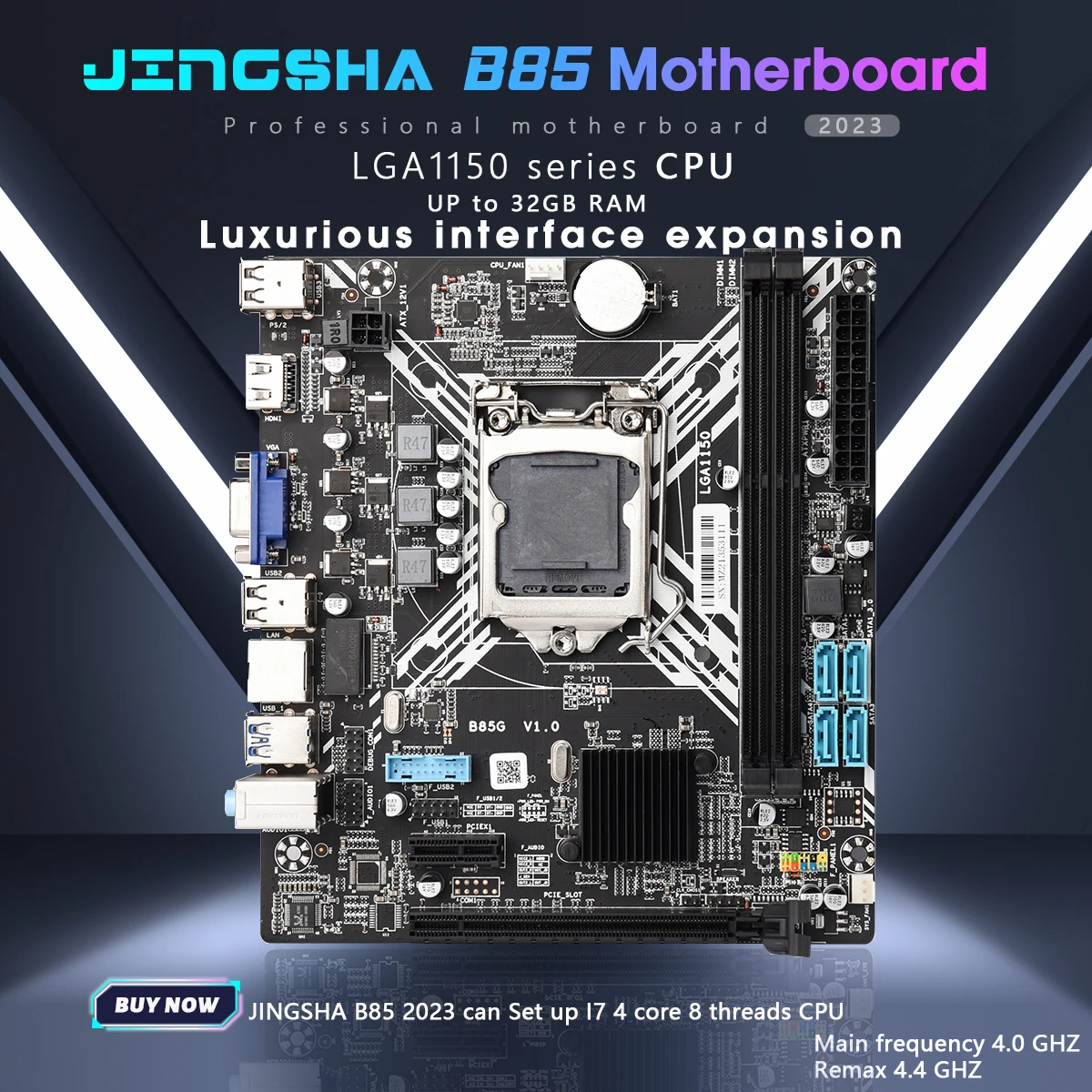 JINGSHA B85 Gaming PC Motherboard LGA 1150 Suporte DDR3 RAM USB3.0