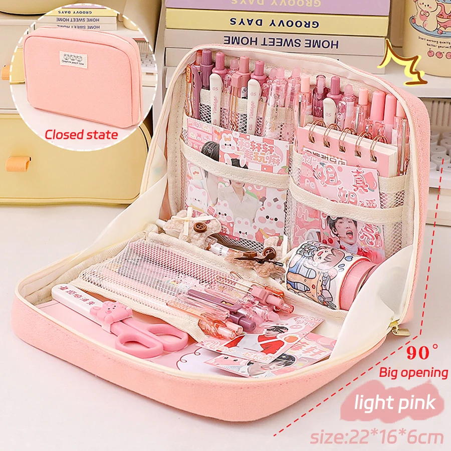 Pencil Case Large Capacity for Girls Japanese Korean Schools Offices