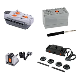 Enhanced Power Functions Building Blocks Set with Train Track, Motor, Battery Box, Infrared Remote Control, and Receiver (Train motor kit 3)