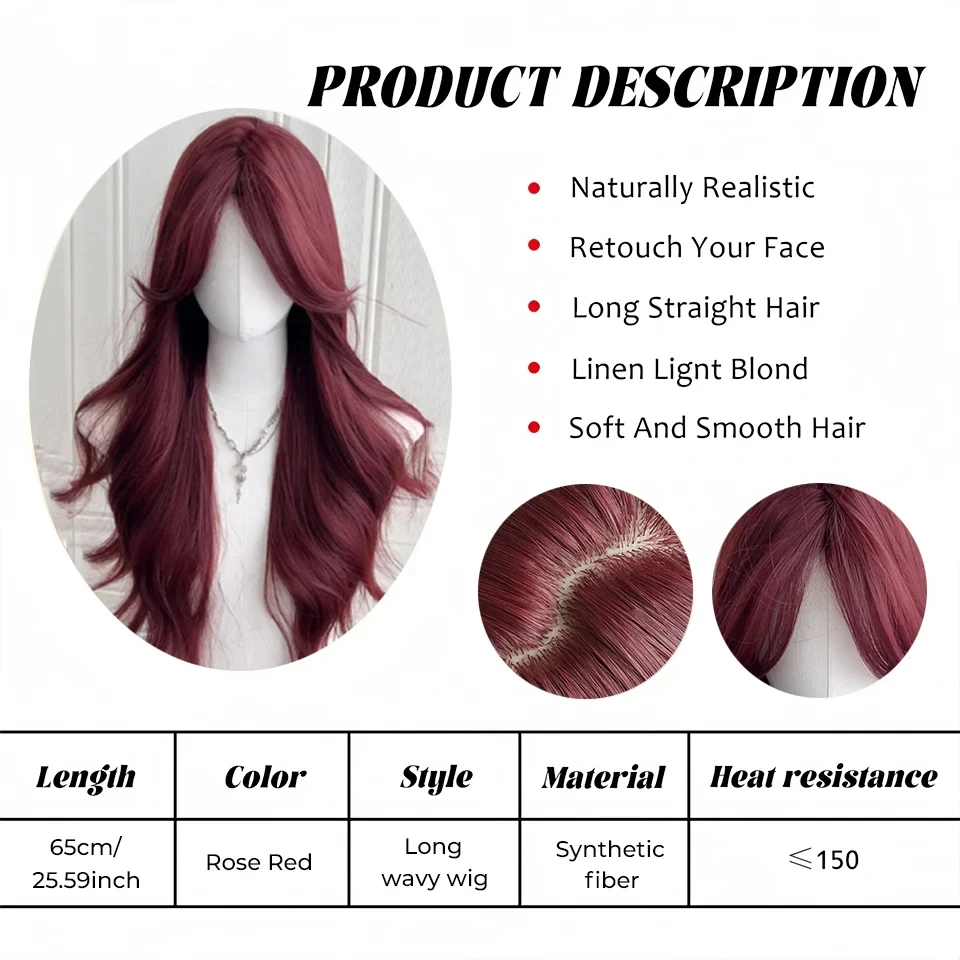 Brown Synthetic Long Deep Wave Wig For Women