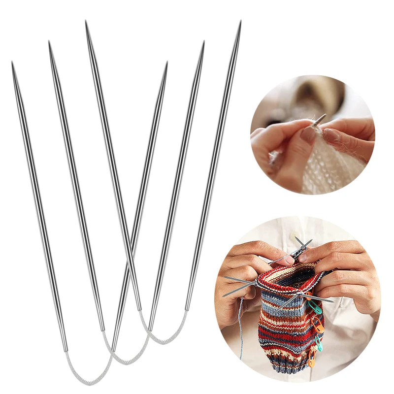3PcsCircularKnittingNeedlesMetalCableCircularKnittingNeedles