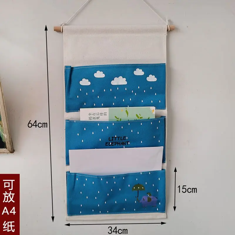 Cute Cartoon Magazine Storage Bag Desk Storage Bag Large Capacity Tool Beside The Desk For Writer And Students In Office