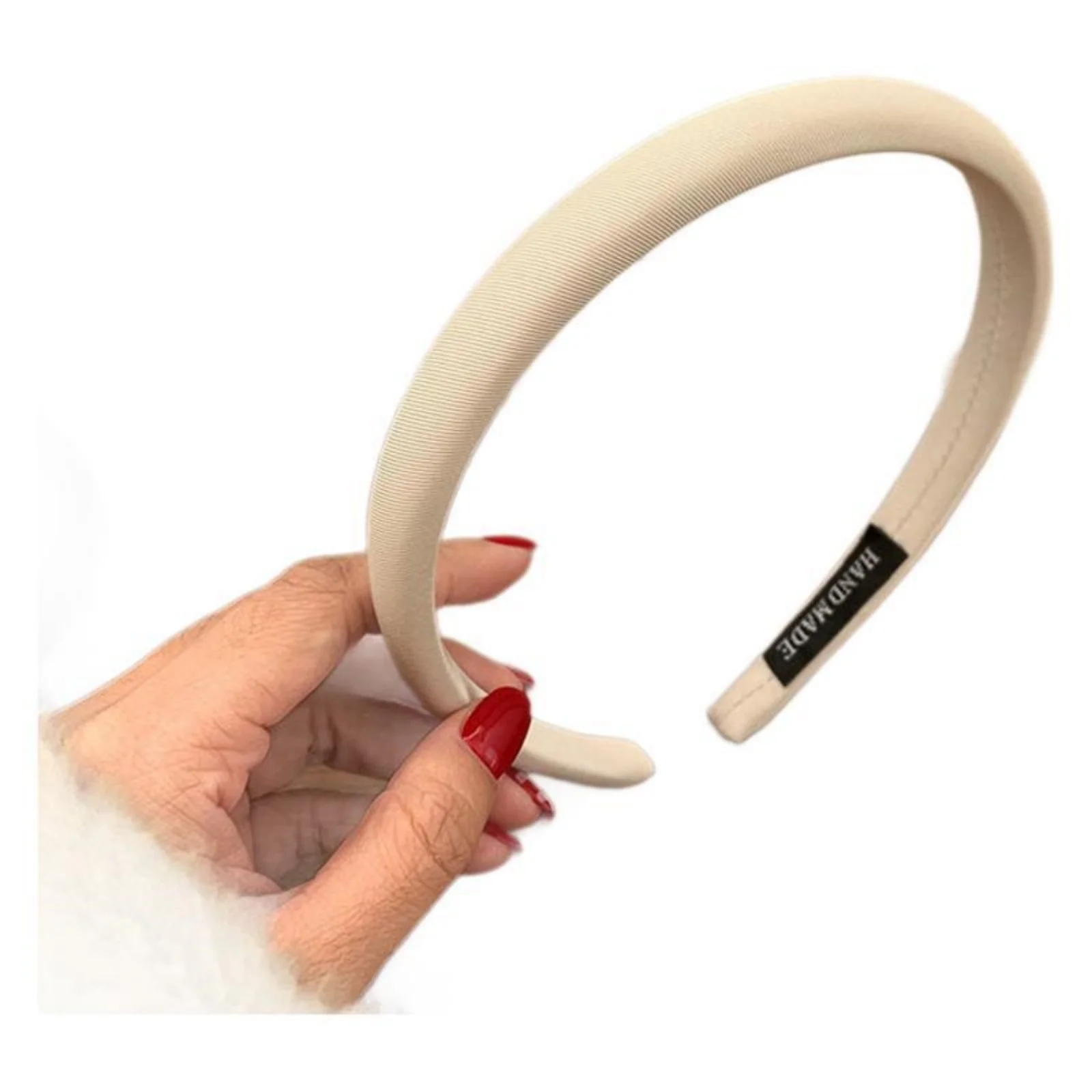 1PC Korean - Style Retro Headbands, Wine - Red Thin Solid Hair Hoops, Elegant Hair Accessories for Fashionable Looks