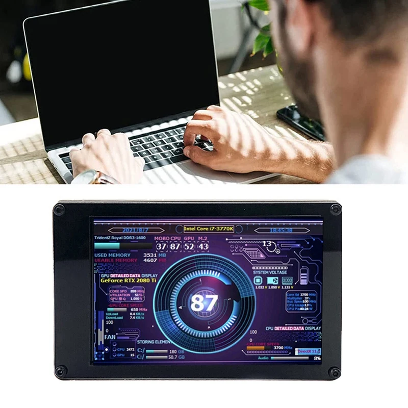 AYHF-AIDA64  ÷ 3.5 ġ IPS LCD ȭ USB ǻ  ȭ ˷̴ ձ ̽  
