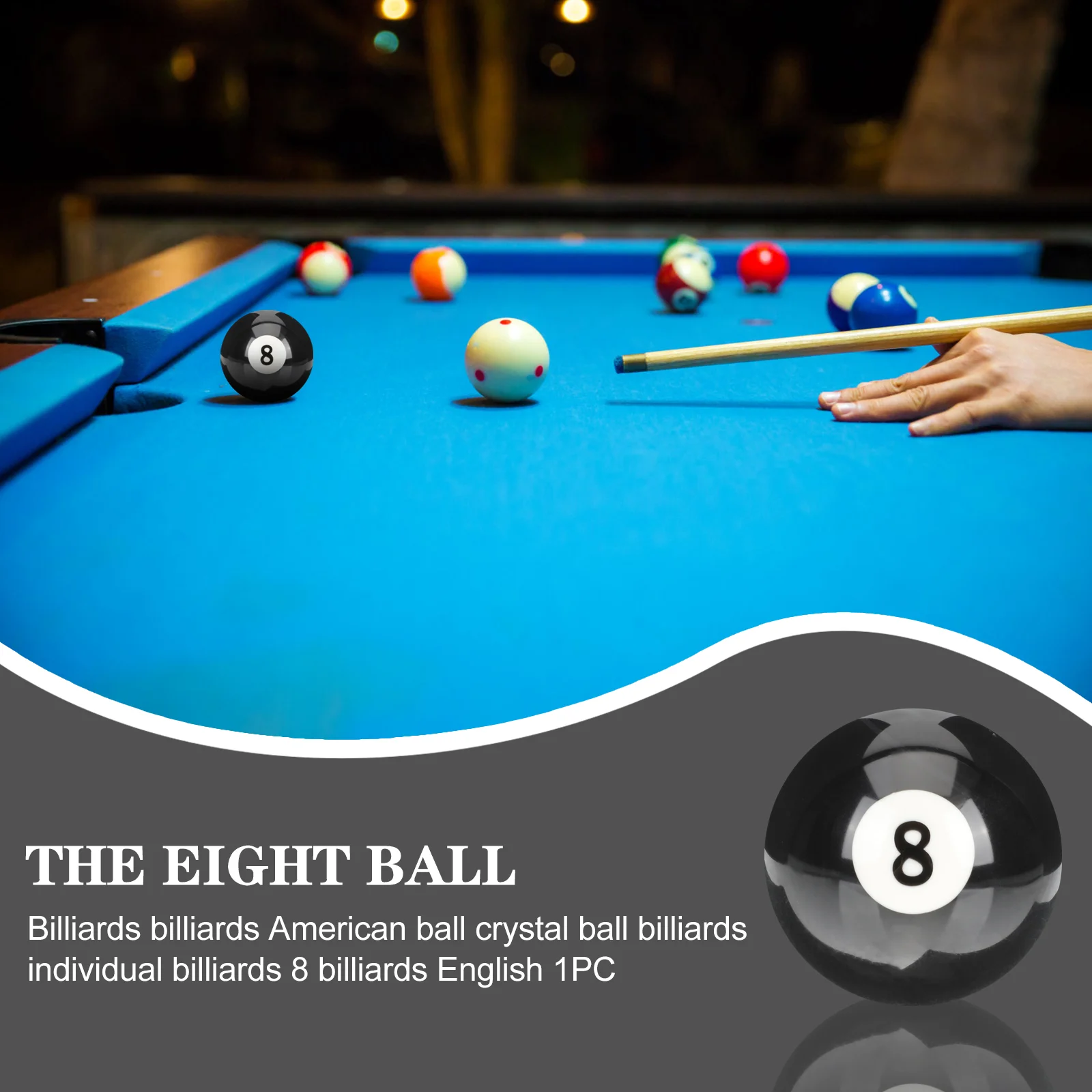Billiard Ball Usa Accessories Black Eight Ball Prop Pool Cue Accessory Resin Large Practice Training Wear Resistant Replaceable