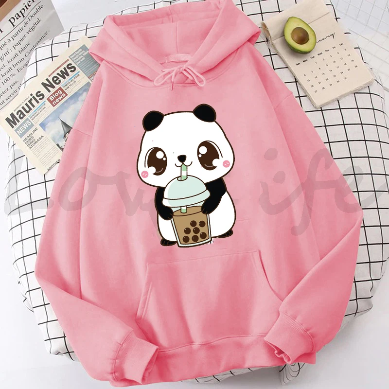 thumbnail image 1 of Sudadera con capucha de animales, panda, té Boba, ropa de moda para hombres y mujeres, sudadera con dibujos animados de panda para niños y niñas, jerséis, sudadera, 1 of 4