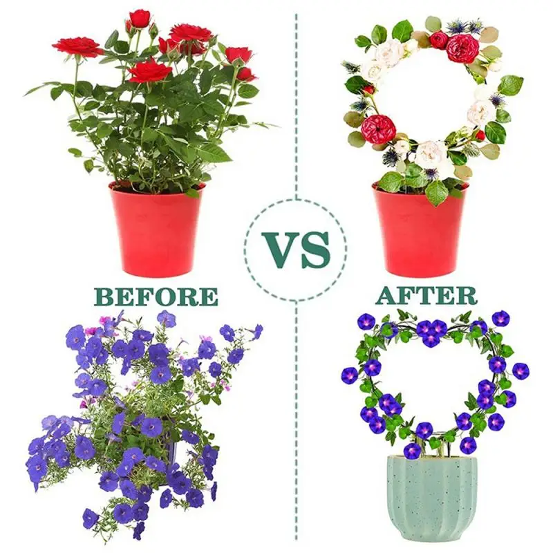 Garden Plant Support Stake Stand Vine Climbing Rack Flower Plant Trellis Support Frame Garden Decor 2/1Pc plant stakes