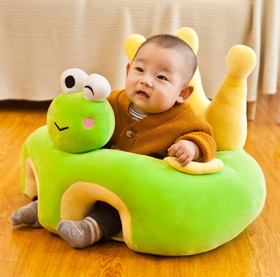 

Baby Sofa Support Seat Cover Plush Chair Learning To Sit Comfortable Cartoon Toddler Nest Puff Washable Without Filler Cradle SW