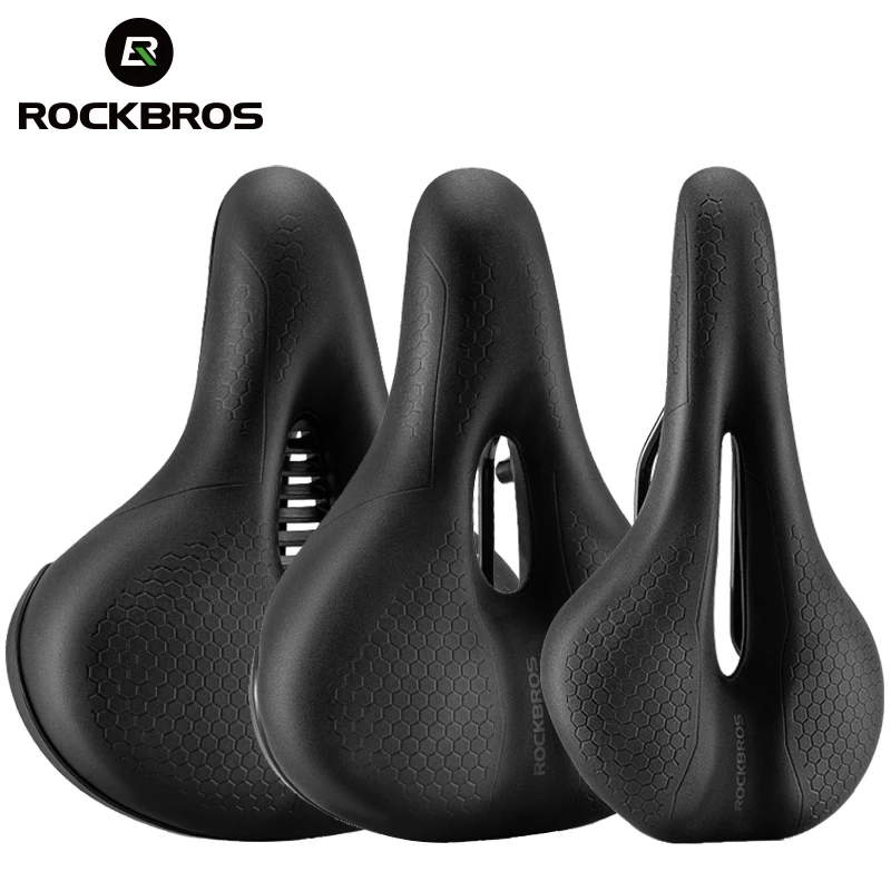 

Седло для горного велосипеда ROCKBROS, мягкая губка с эффектом памяти, дышащее повседневное, для гонок по бездорожью