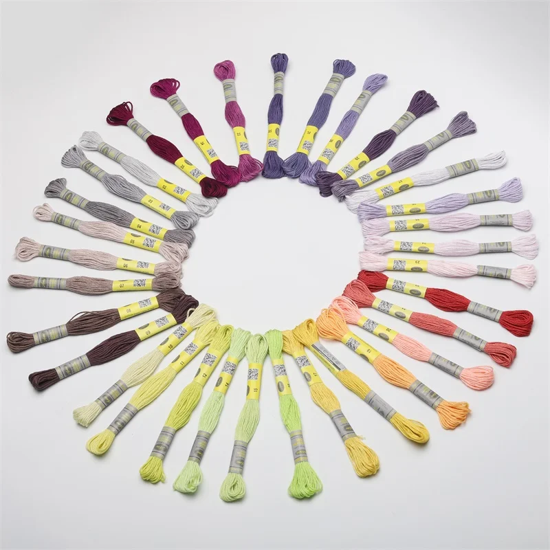 35 New DMC Colors Set Mercerized Egyptian Cotton Embroidery Floss 8 Meters Per Skein Cross Stitch Thread DIY Crochet cross stitch floss,embroidery floss,embroidery thread,cross stitch thread
