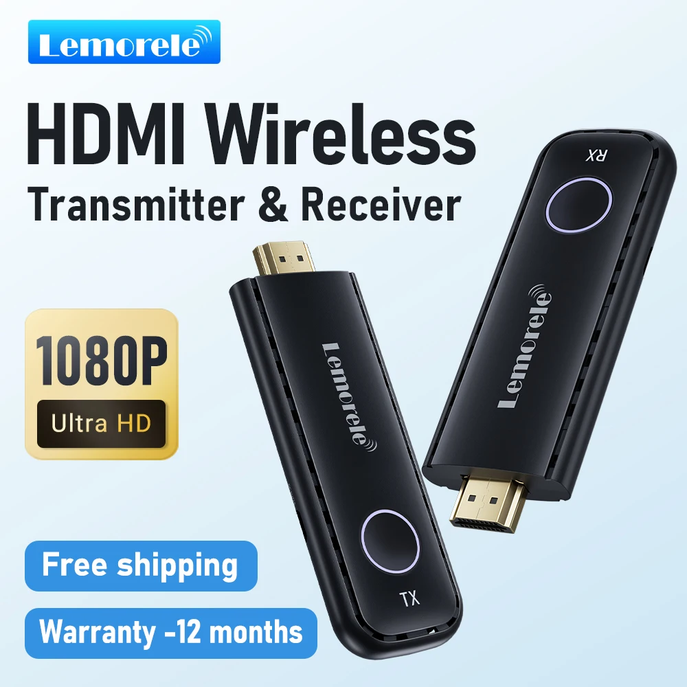 Lemorele 50 メートルワイヤレス HDMI トランスミッター