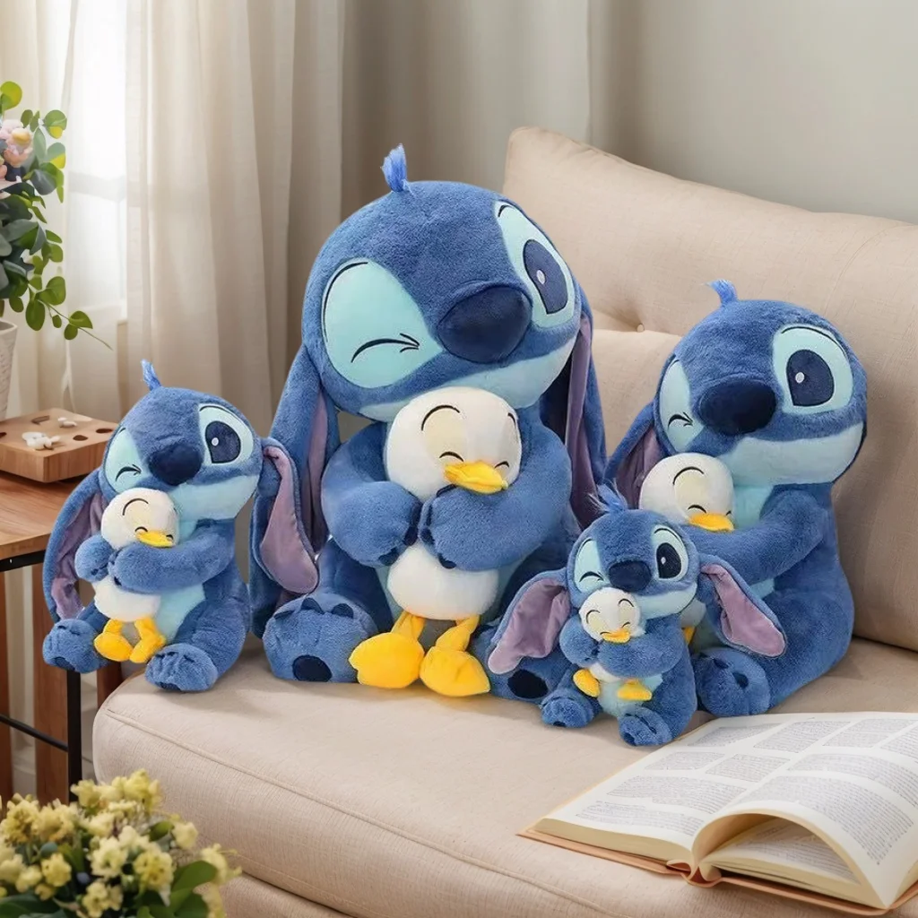 2025New Disney 30cm Plush Doll Stitch Lilo Doll Cute Duck Stitch Plush Stuffed Toy Christmas Children'S Birthday Gift Kawaii Toy
