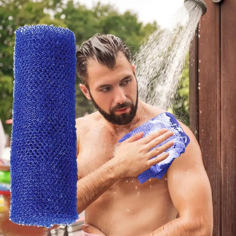 Bath Sponges For Shower Colorful Washcloth Body Exfoliator Shower Accessories Long Net Shower Body Scrubber African Scrubbing