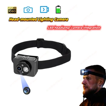 Action Camera Headlight First Perspective 2MP Sports Camera Smart Wave Hand Induction Video Recorder Built-in Battery Action Cam 1