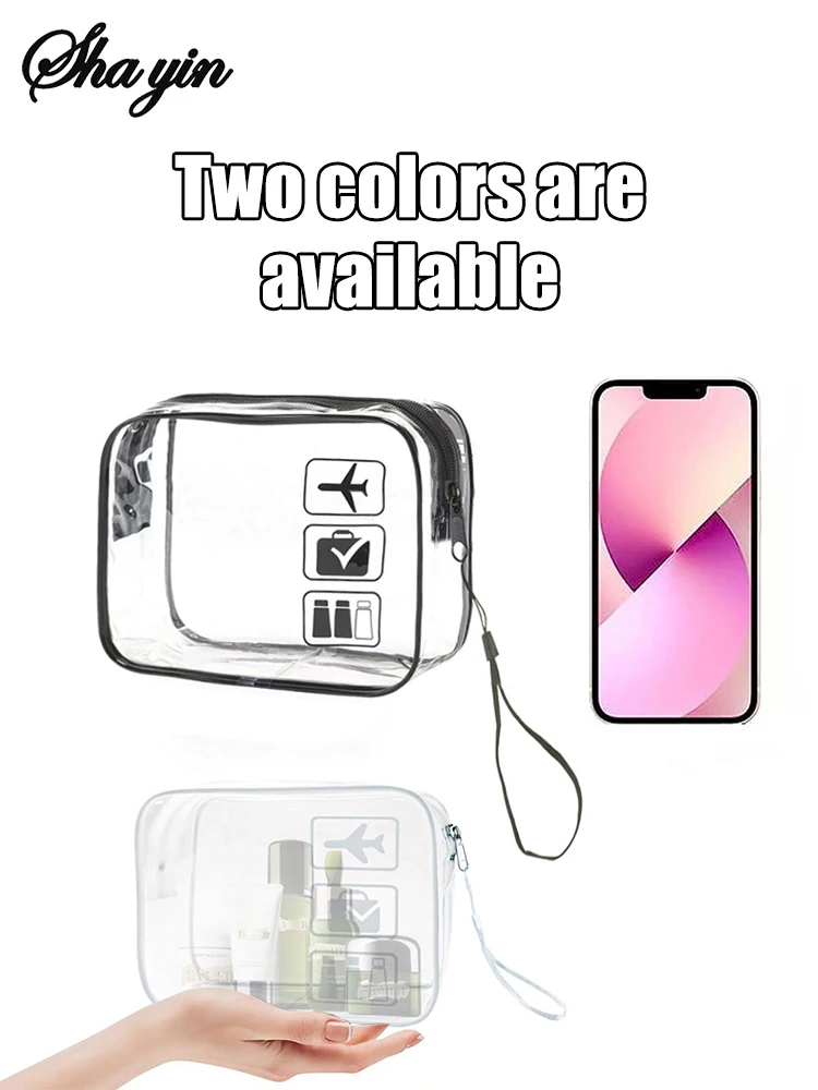 PVC Transparent Makeup Bag Portable Travel Storage