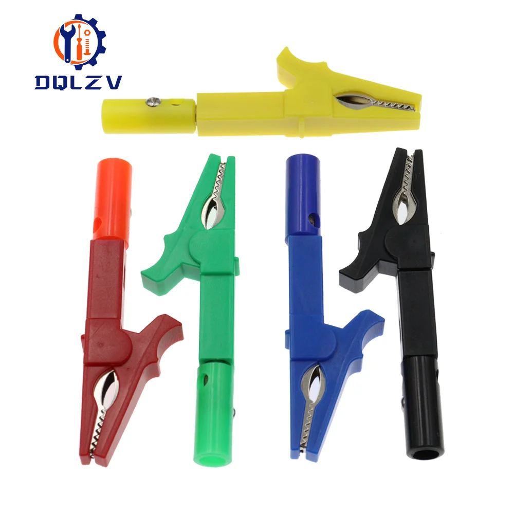 Battery Test Clip 55MM HV Alligator Clip For Banana Plug 4mm Multimeter Pen Cable Probes Crocodile 2PCS