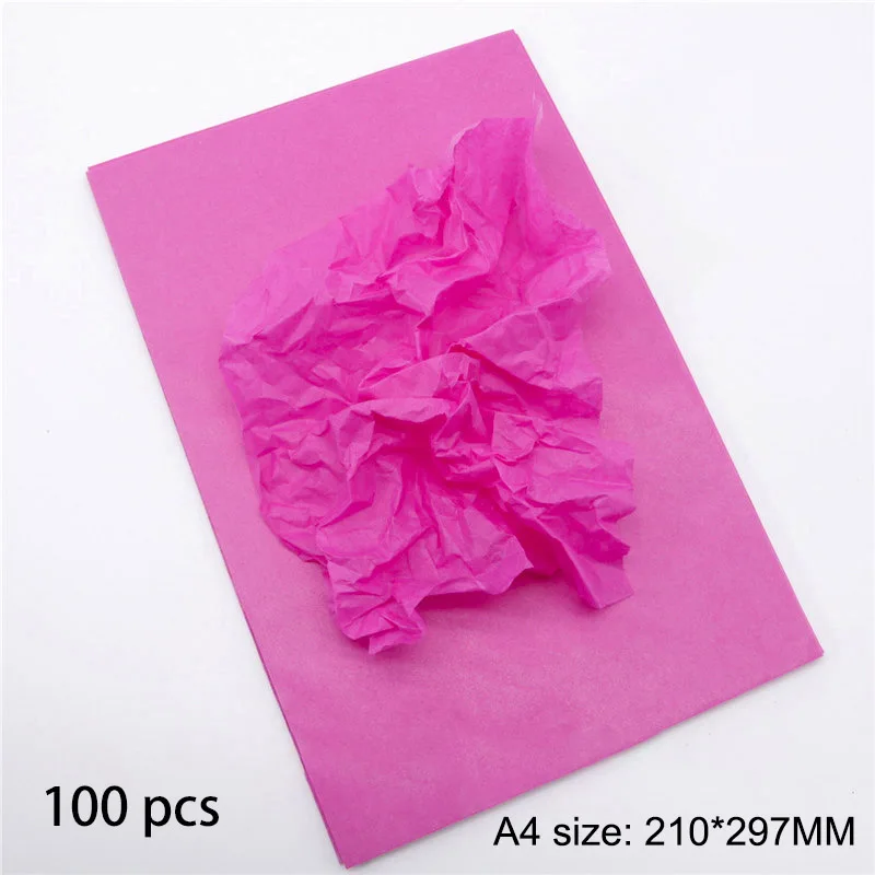 100Sheets/Pack A4/A5 Liner Tissue Paper For Clothing Shirt Shoes DIY Handmade Translucent Wine Wrapping Papers Gift Packaging stamps for cards and scrapbooking Scrapbooking & Stamps