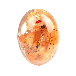 Mystical Lava Dragon Egg Resin Sculpture - Gemstone Decor Souvenir and Kid's Gift (Orange)