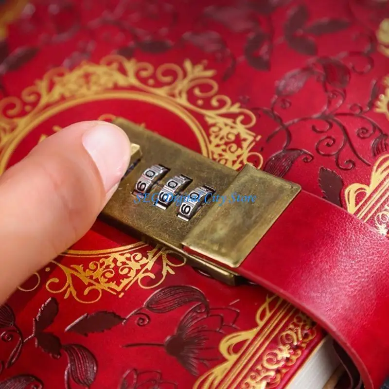 잠금 저널이 포함된 U75B 키드 다이어리 빈티지 잠금 저널 잠금 노트  저널