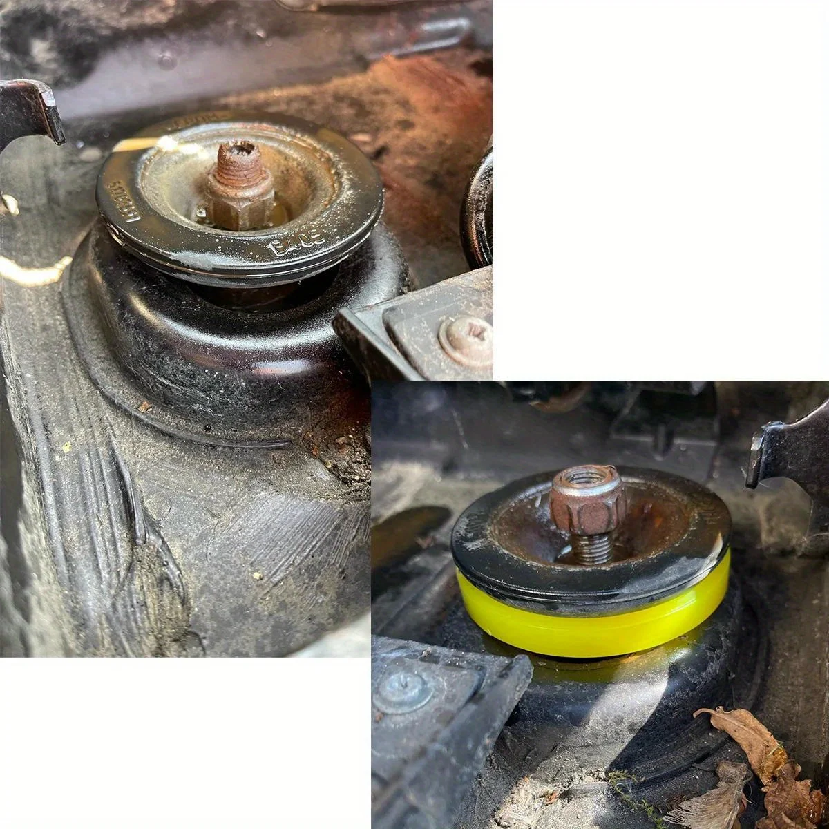 Strut Tower Mount Silencer Pad Rubber Bushing Dampers Universal Front Strut Tower Mount Suspension Shock Absorbing Bearing Washer Over Bumps