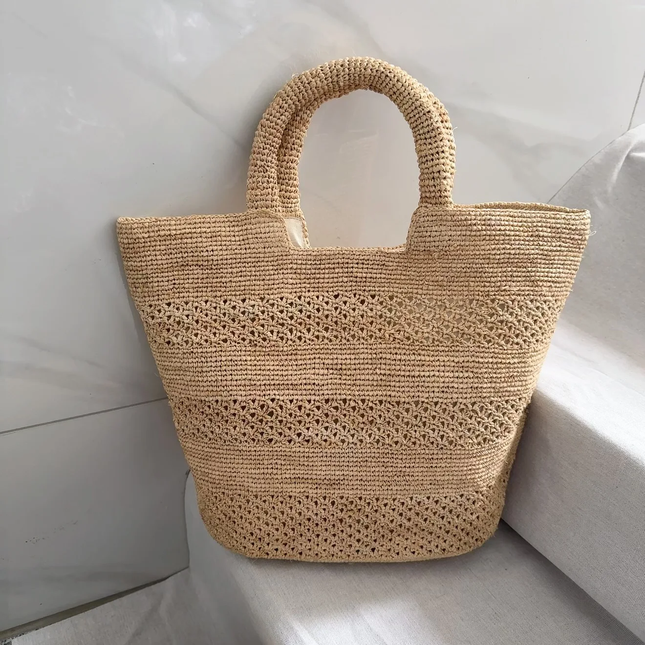 New Summer Bags For Women Luxury Designer Handbag Purse 2025 New To Weave Large Capacity Shoulder Straw Beach Tote bag